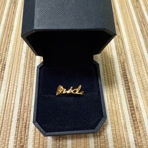 Gold Bride Script Ring